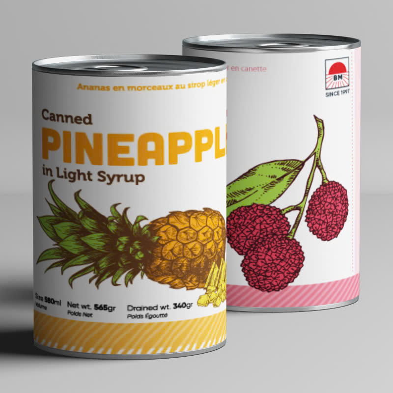 Canned fruits and vegetables